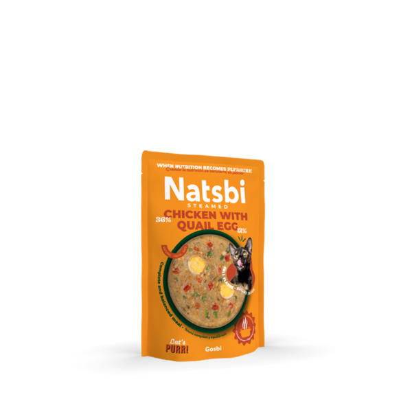 Gosbi - Natsbi Cat Steamed - Piletina I Prepeličje Jaje  80 G