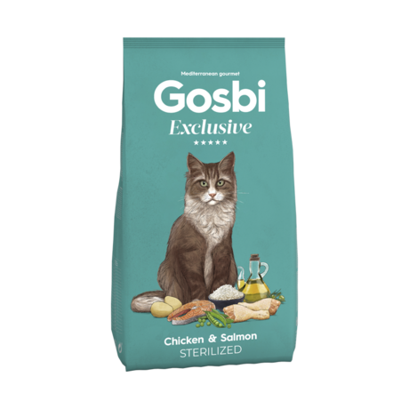 GOSBI EXCLUSIVE CAT CHICKEN %26 SALMON STE RILIZED 400 G.