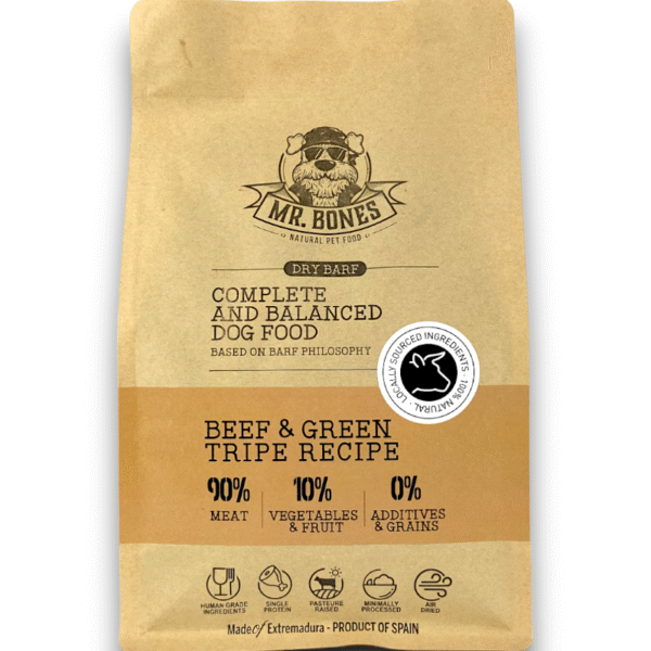 Mr. Bones - sušeni BARF - Govedina i zelene tripice