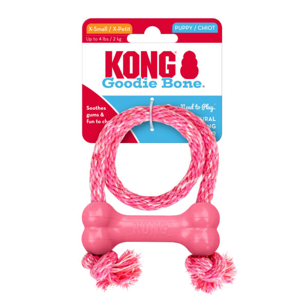 Kong Puppy Goodie Bone with Rope XS - igračka za pse