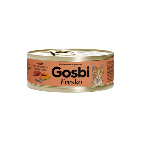 Gosbi Fresko - Mačke - Tuna i losos s papajom 70g