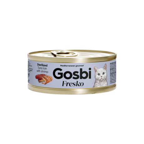 FRESKO CAT STERILIZED TUNA LOIN WITH SHR IMP 70 GR.