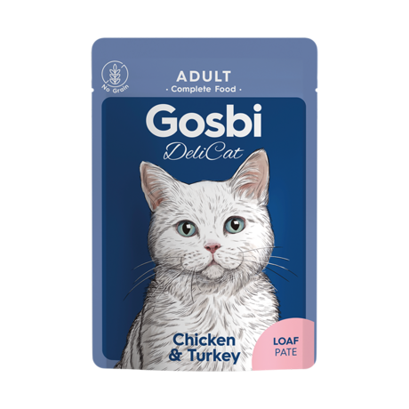 GOSBI DELICAT ADULT CHICKEN&TURKEY LOAF 70G.