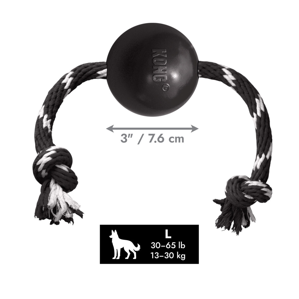 Kong Extreme Ball W Rope L - Slika 2