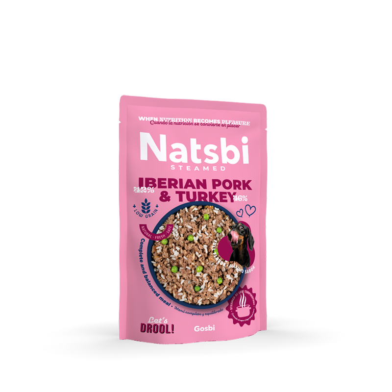 03c41698-23e4-4a00-ac93-fedf34f99086-Natsbi_Steamed_Dog_Iberian_Pork_&_Turkey-2 Gosbi - Natsbi za pse - Iberijska svinjetina i puretina - Slika 1