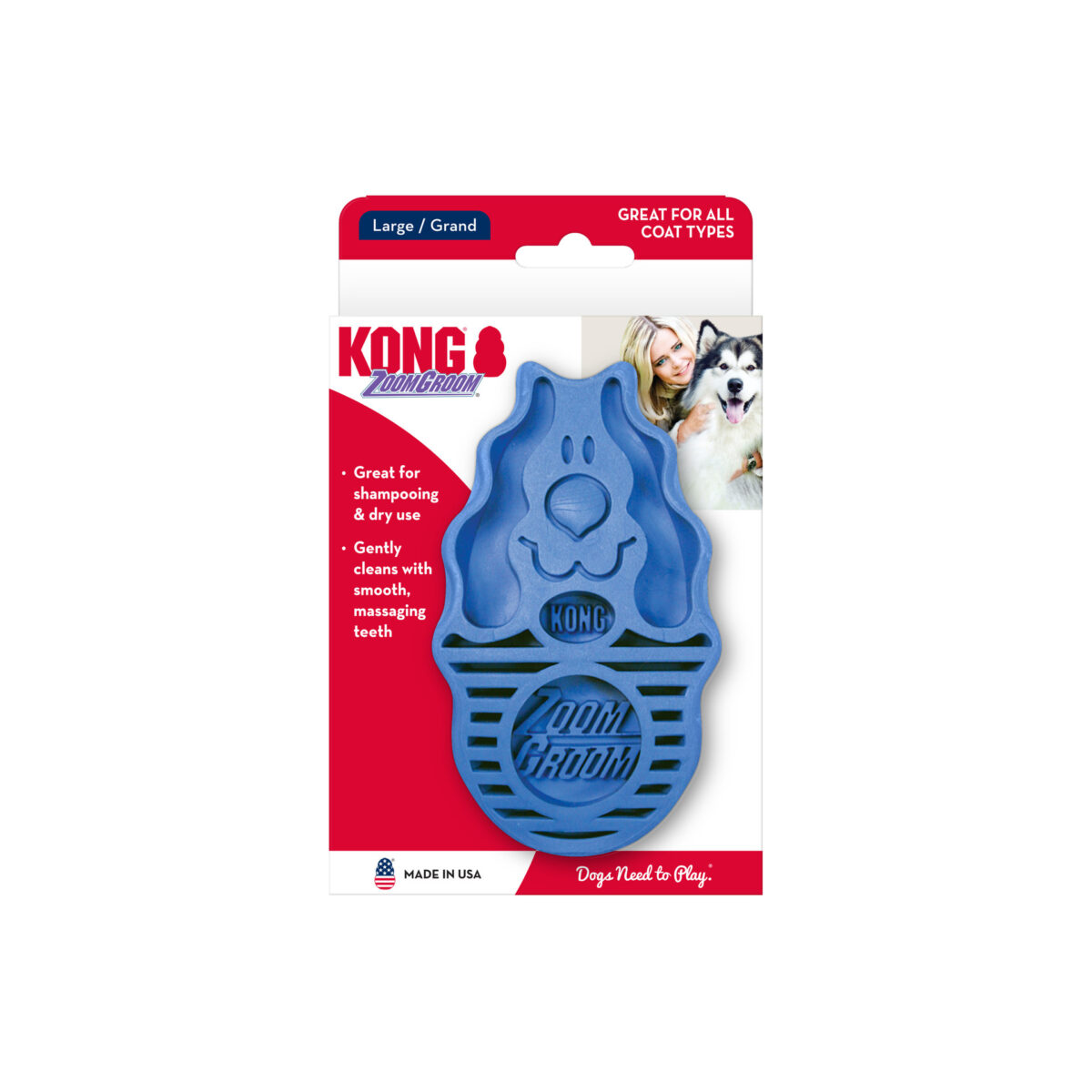 KONG - ZoomGroom - masažna četka - Slika 12