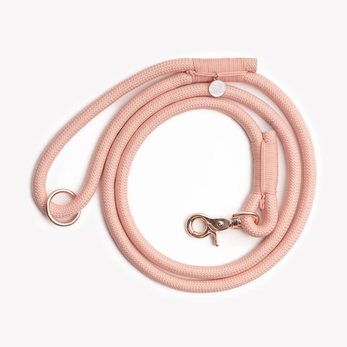 Furlou - Pleteni povodac za pse - Powder Rose - Slika 1