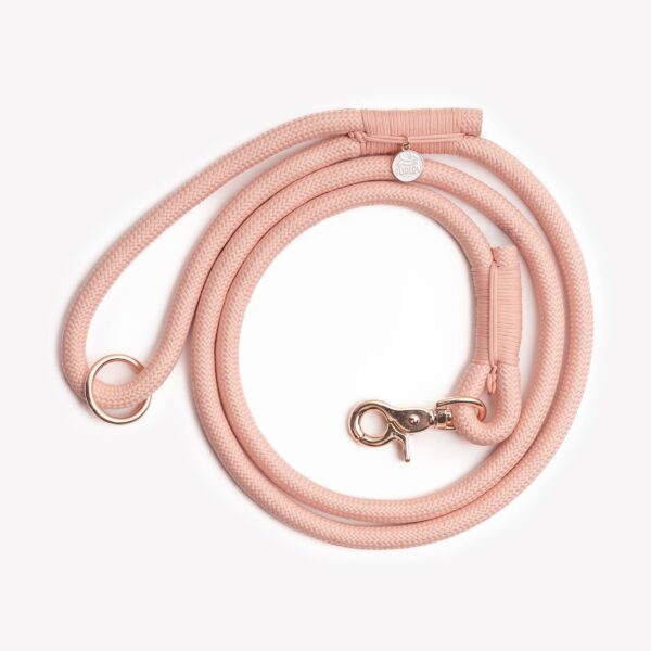 Furlou - Pleteni povodac za pse - Powder Rose