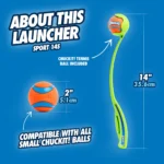 Chuckit! – Sport Launcher 14S – Bacač loptica za male pse + loptica - Slika 7