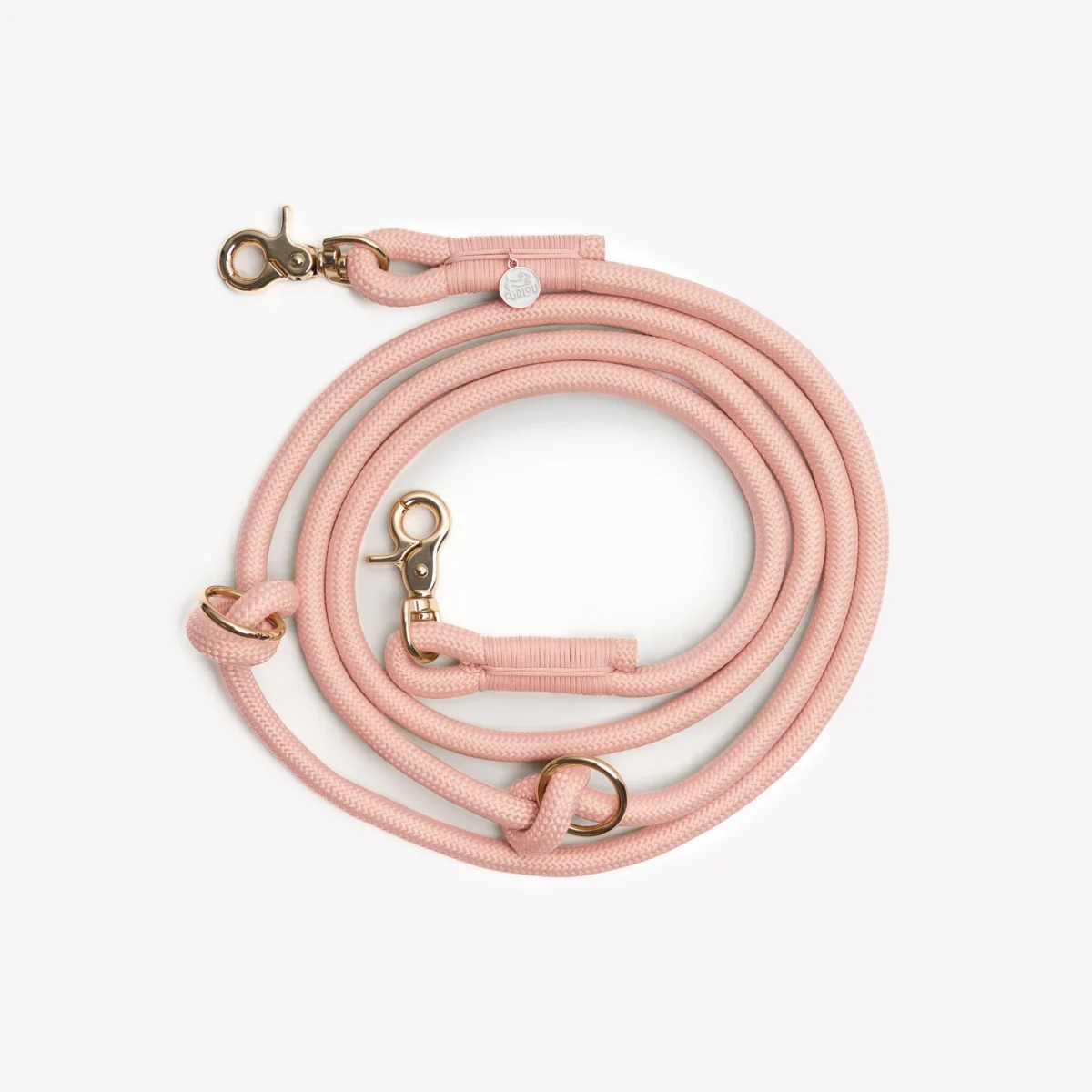 Furlou - Hands-Free Pleteni povodac za pse - Powder Rose - Slika 1