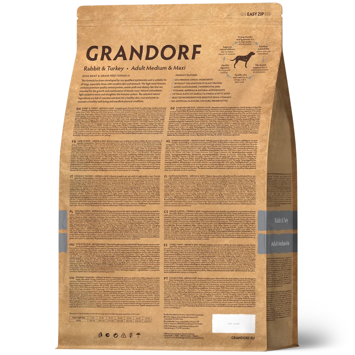 Grandorf Kunić i Puretina Adult Medium&Maxi - Hrana bez žitarica za posebno osjetljive pse - Slika 2