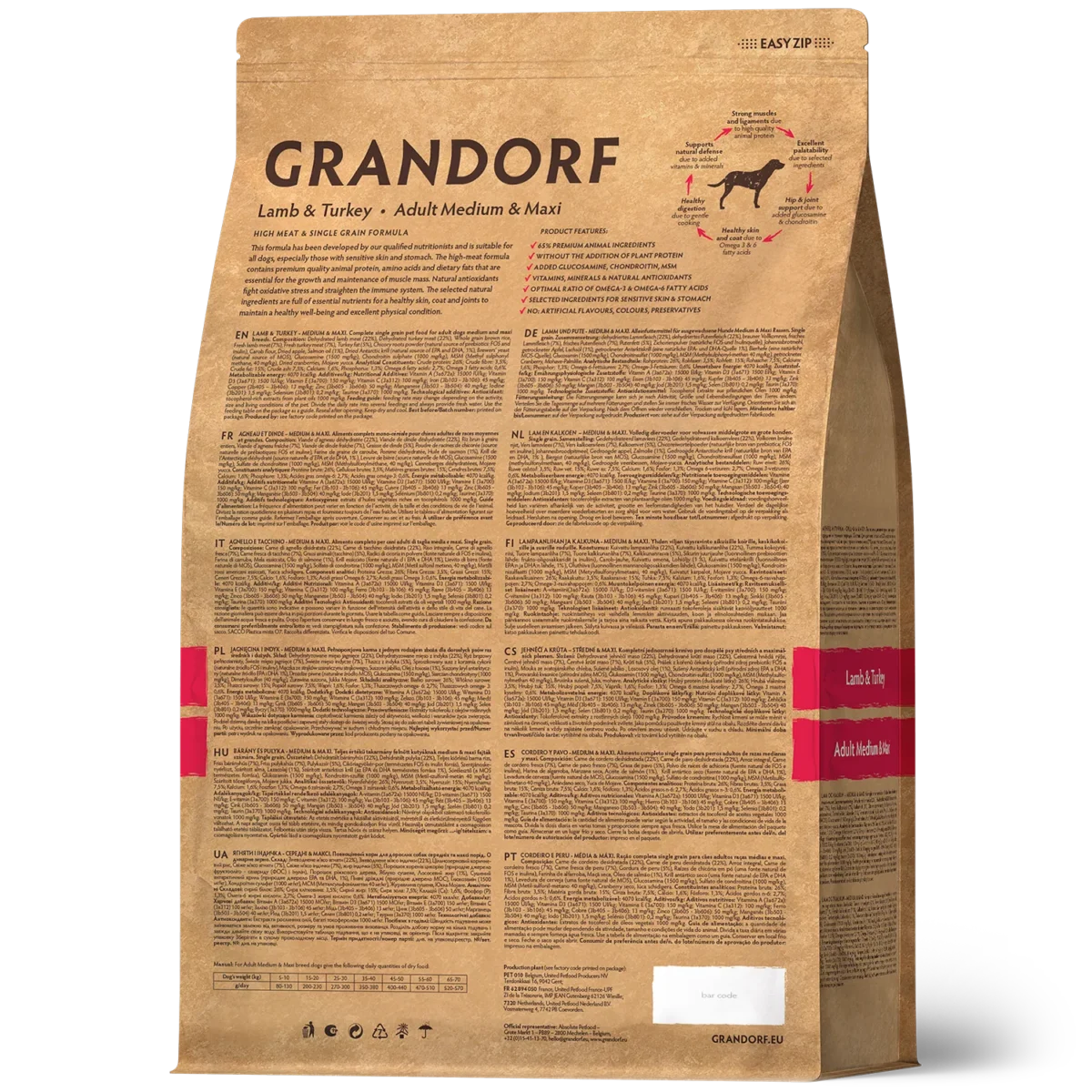 Grandorf Janjetina i Puretina Adult Medium&Maxi - Slika 2